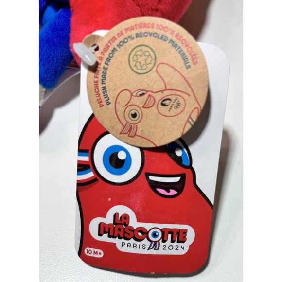Paris 2024 Summer Olympics Plush Bag Clip Mascot 6" Officially Licensed NWT NEW! - Picture 3 of 5